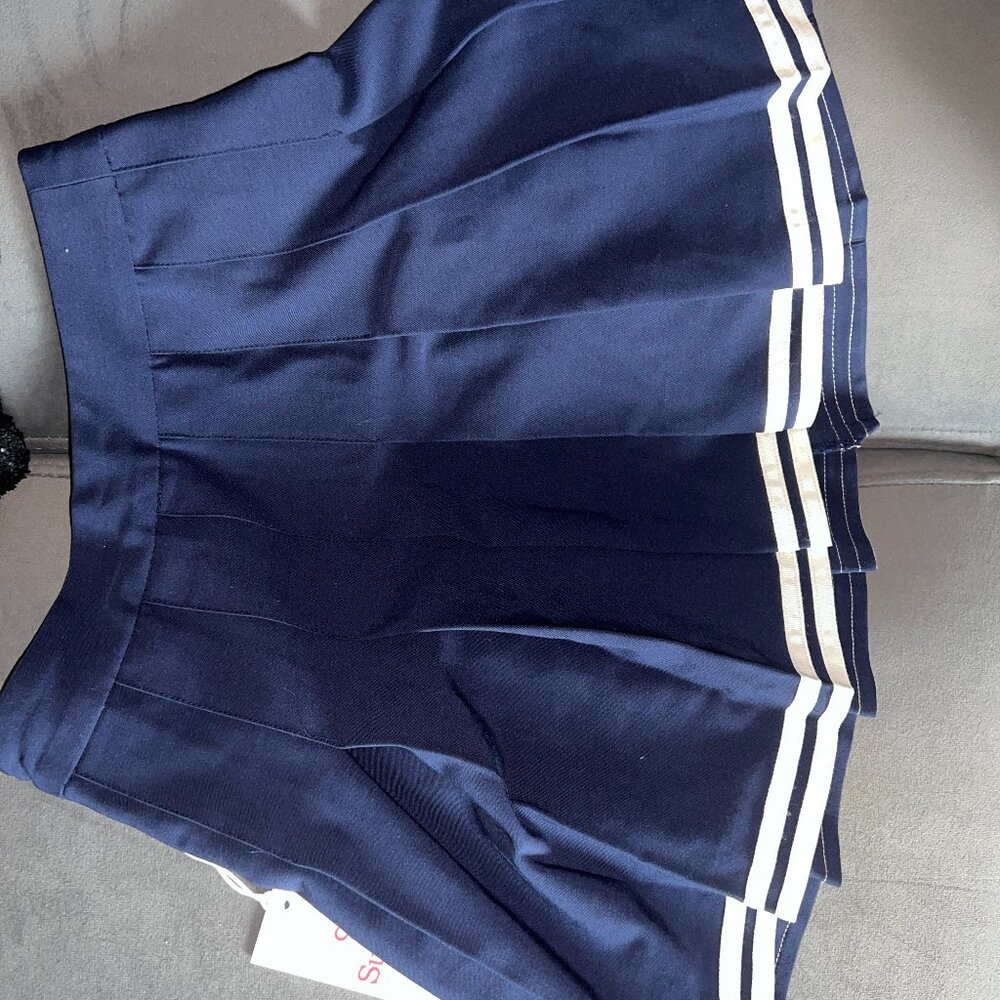 Aritzia Sunday Best Navy Skirt with Stripes - Size 00